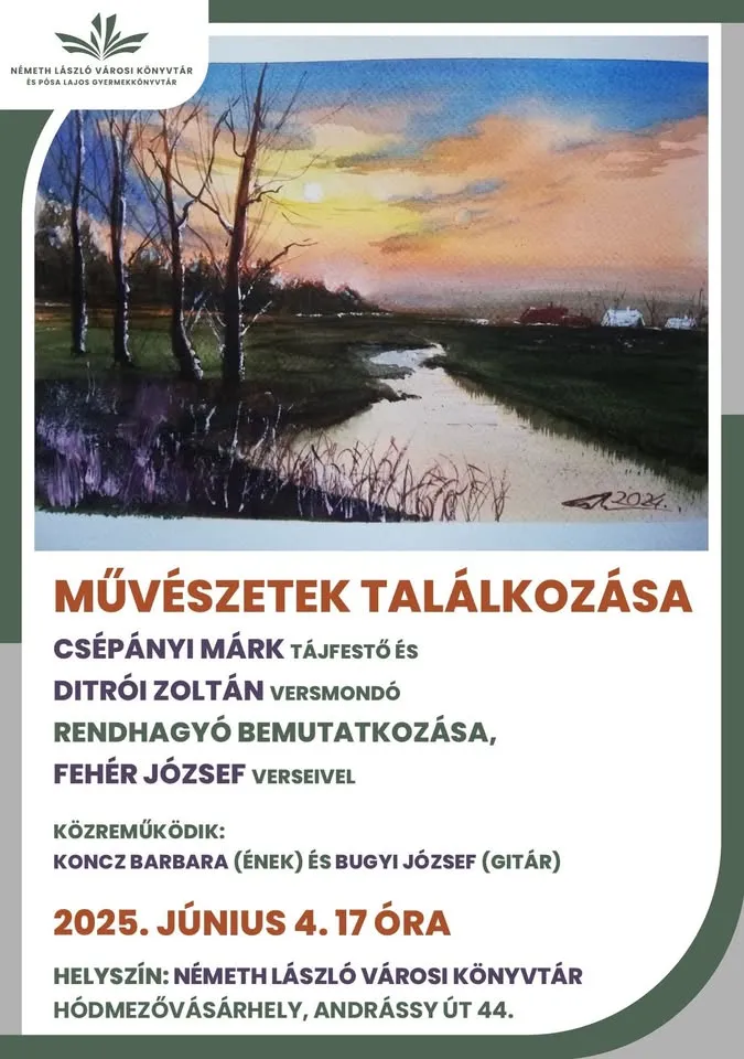 Művészetek találkozása - Csépányi Márk, Ditrói Zoltán és Fehér József estje